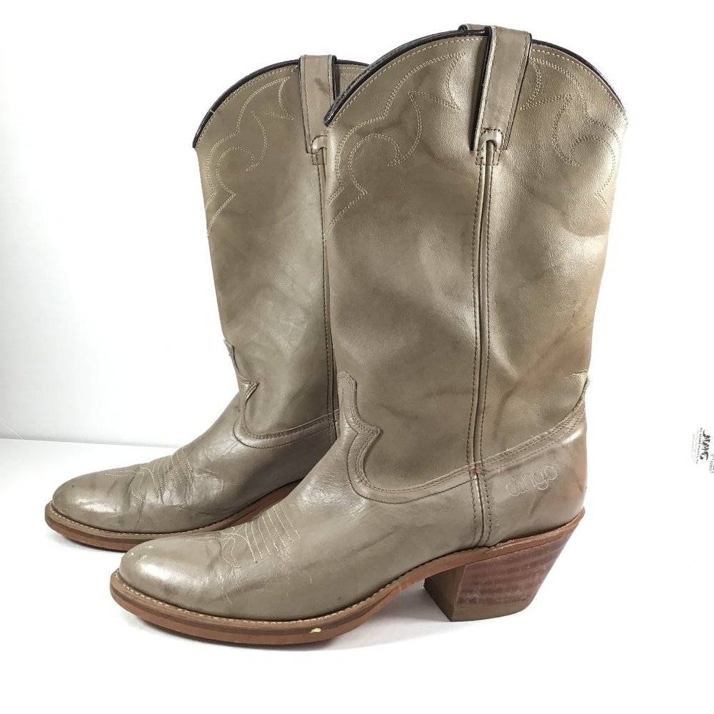 Dingo Cowboy / Cowgirl Boots Taupe Tan Size 9